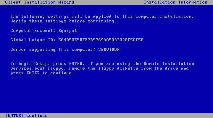 Imagen desatendida con Servidor de Instalación Remota (RIS) Windows 2003 Server